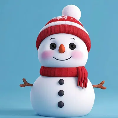 Mô Hình Người Tuyết Chibi 3D - Trang Trí Giáng Sinh Đáng Yêu