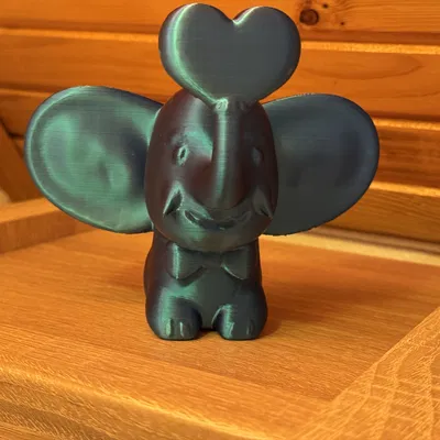 Mô hình Voi Valentine 3D - Quà tặng độc đáo