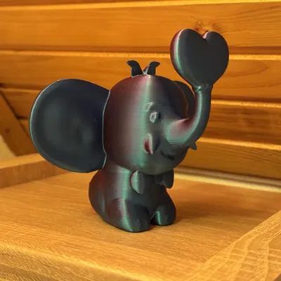 Mô hình Voi Valentine 3D - Quà tặng độc đáo