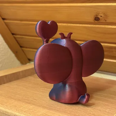 Mô hình Voi Valentine 3D - Quà tặng độc đáo