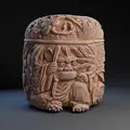 Hộp Đựng "Netsuke: Nơi Quái Vật" - Nghệ Thuật Chạm Khắc 3D - Thumbnail 2