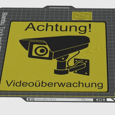 Bảng cảnh báo giám sát video (Videoüberwachungsschild)