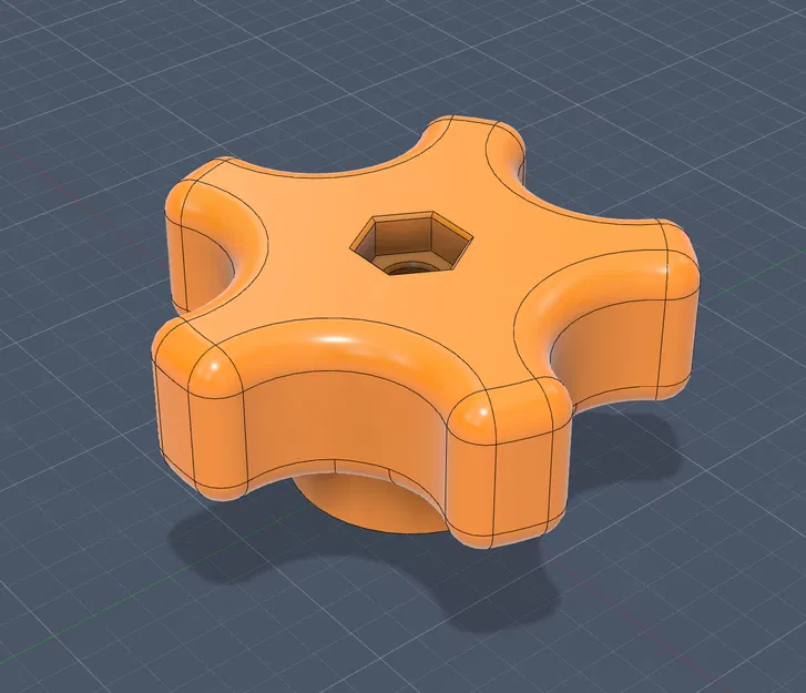 Núm vặn hình sao cao – dùng bulông/ê-cu 1/4" x 20 - Image 1