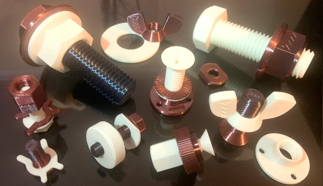 STL Hardware Parts - Bộ Nuts, Bolts & Washers hệ inch (Imperial) - Image 1
