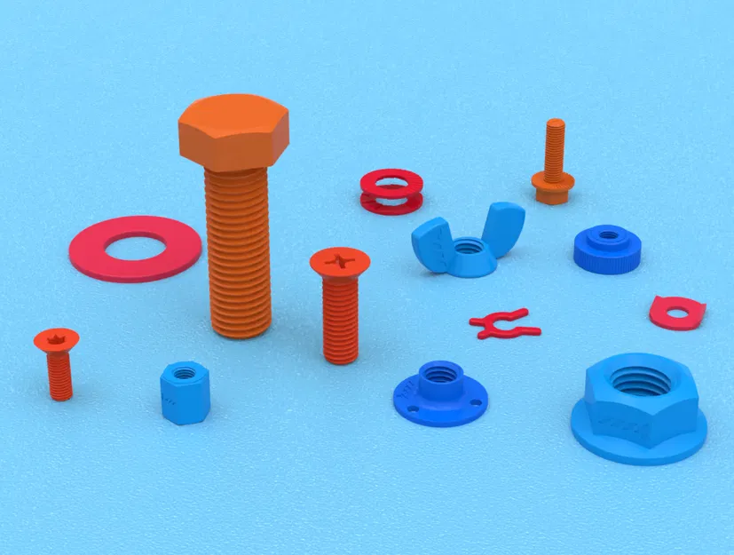 STL Hardware Parts - Bộ Nuts, Bolts & Washers hệ inch (Imperial) - Image 3