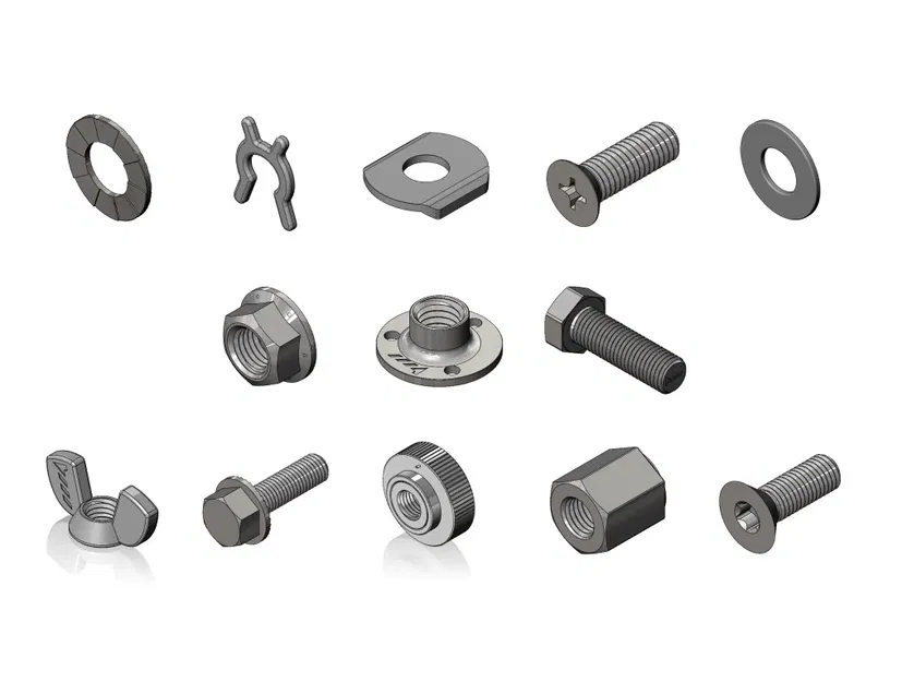 STL Hardware Parts - Bộ Nuts, Bolts & Washers hệ inch (Imperial) - Image 7