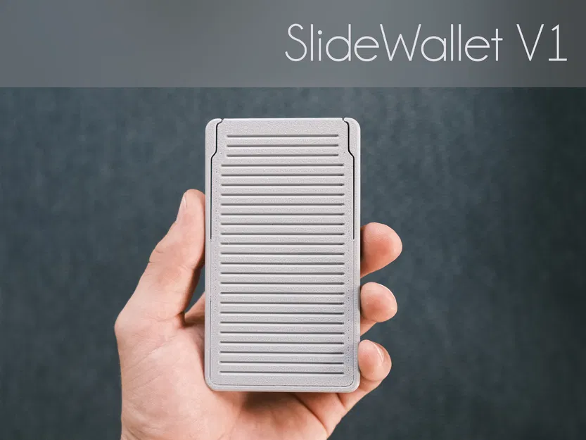 SlideWallet V1 - Ví thẻ cơ chế trượt bật thẻ (snap-fit, 3 phần) - Image 1