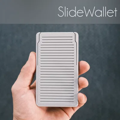 SlideWallet V1 - Ví thẻ cơ chế trượt bật thẻ (snap-fit, 3 phần)