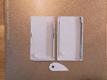 SlideWallet V1 - Ví thẻ cơ chế trượt bật thẻ (snap-fit, 3 phần)