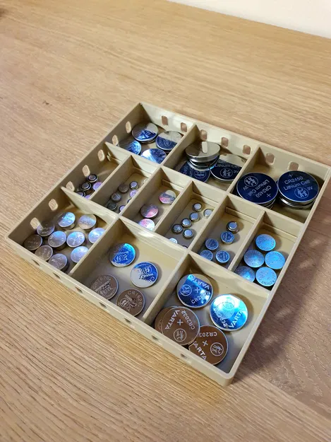 Bộ khay xếp chồng đựng pin & hộp phân loại (Stackable Battery Organizer & Sorting Boxes) - Image 2