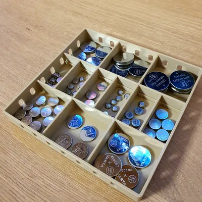 Bộ khay xếp chồng đựng pin & hộp phân loại (Stackable Battery Organizer & Sorting Boxes)