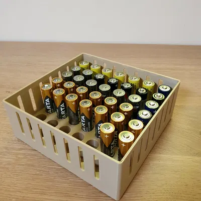 Bộ khay xếp chồng đựng pin & hộp phân loại (Stackable Battery Organizer & Sorting Boxes)