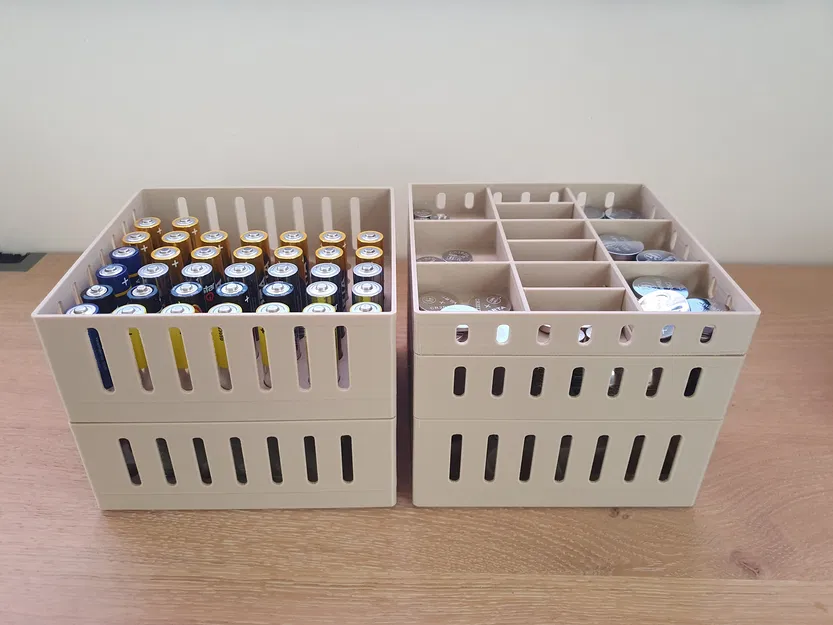 Bộ khay xếp chồng đựng pin & hộp phân loại (Stackable Battery Organizer & Sorting Boxes) - Image 8