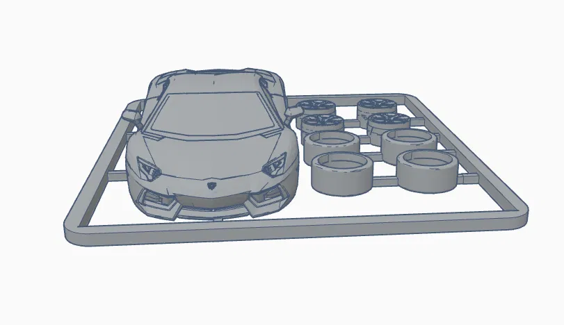 Lamborghini Kit Card (Kit in 3D nguyên tấm, bấm tách và lắp ráp) - Image 4