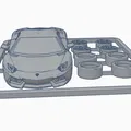 Lamborghini Kit Card (Kit in 3D nguyên tấm, bấm tách và lắp ráp) - Thumbnail 4