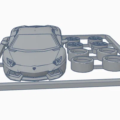 Lamborghini Kit Card (Kit in 3D nguyên tấm, bấm tách và lắp ráp)