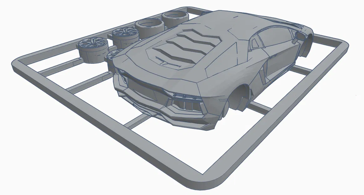 Lamborghini Kit Card (Kit in 3D nguyên tấm, bấm tách và lắp ráp) - Image 7