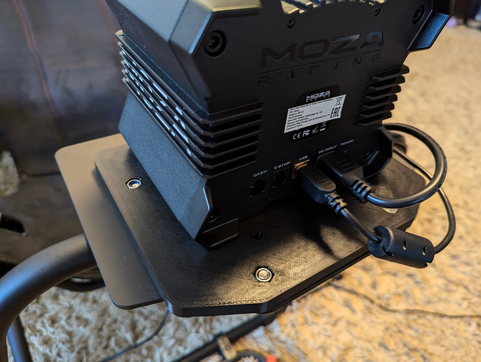 Tấm adapter plate Playseat Challenge cho Moza R9 1