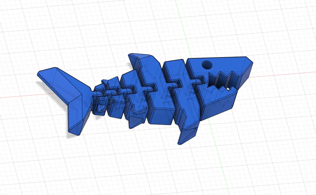 Flexi Shark – Cá mập articulated print-in-place - Image 1