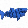 Flexi Shark – Cá mập articulated print-in-place - Thumbnail 1
