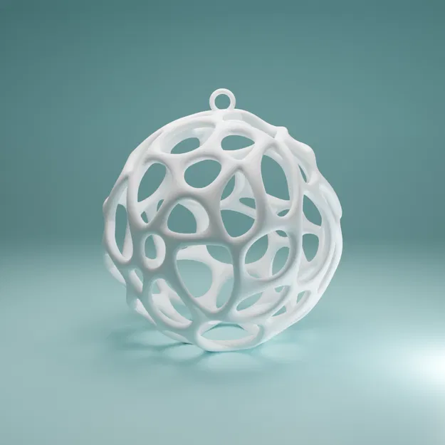 Quả Cầu Trang Trí Giáng Sinh Voronoi Độc Đáo - Image 1