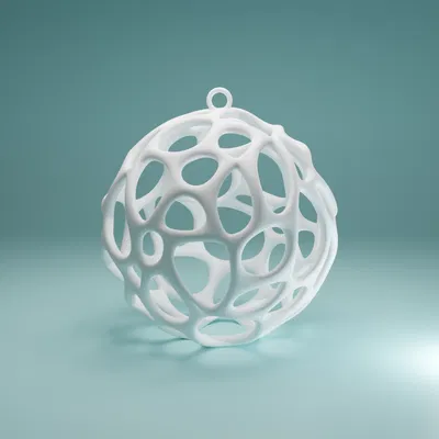 Quả Cầu Trang Trí Giáng Sinh Voronoi Độc Đáo