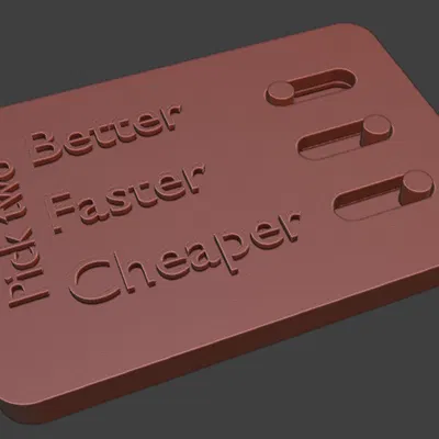 Bảng Chọn Lựa "Tốt Hơn, Nhanh Hơn, Rẻ Hơn" - In 3D Độc Đáo