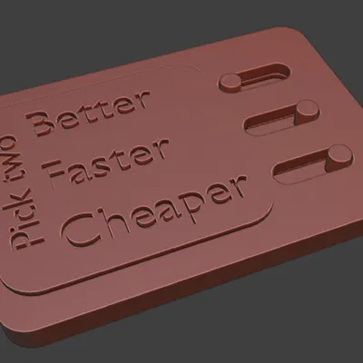 Bảng Chọn Lựa "Tốt Hơn, Nhanh Hơn, Rẻ Hơn" - In 3D Độc Đáo