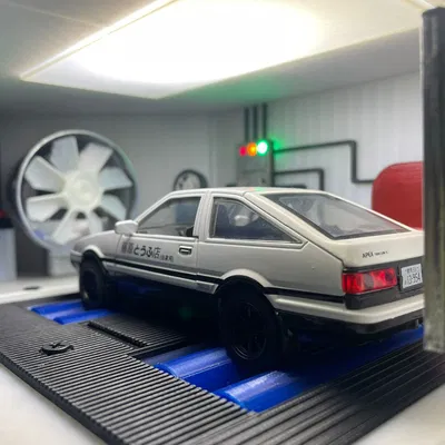 Diorama Dyno AE86 1:32 chức năng: Engine Sound & Wind Tunnel