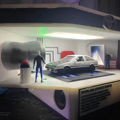 Diorama Dyno AE86 1:32 chức năng: Engine Sound & Wind Tunnel