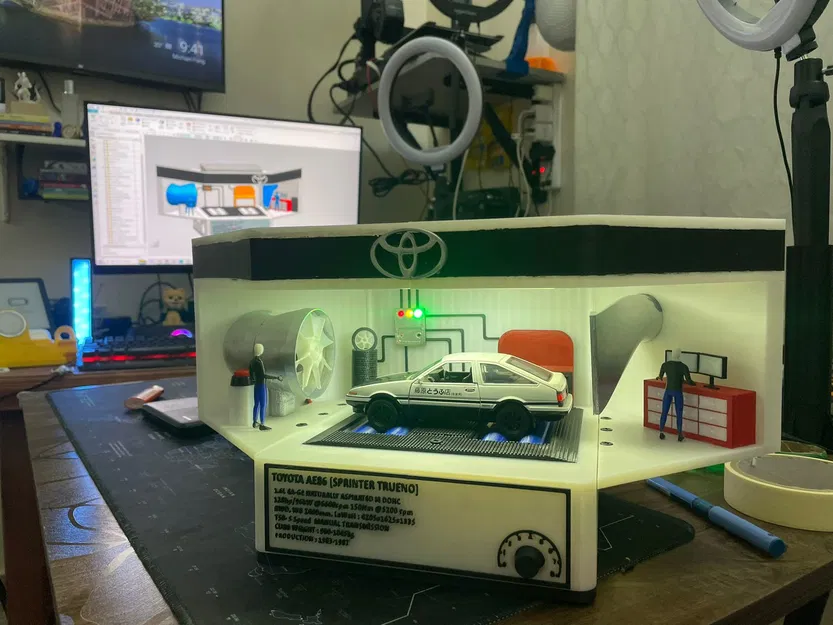 Diorama Dyno AE86 1:32 chức năng: Engine Sound & Wind Tunnel - Image 6