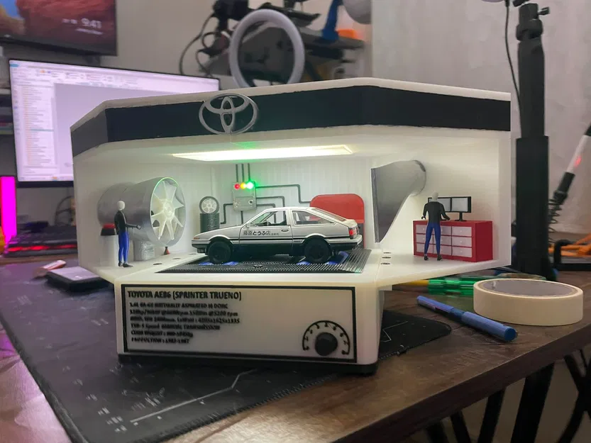 Diorama Dyno AE86 1:32 chức năng: Engine Sound & Wind Tunnel - Image 7