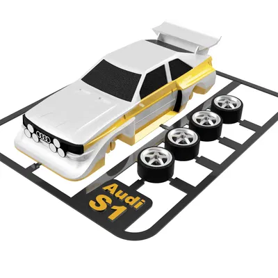 Audi Quattro S1 Kit Card (Xe rally Group B) – Tỷ lệ 1:64