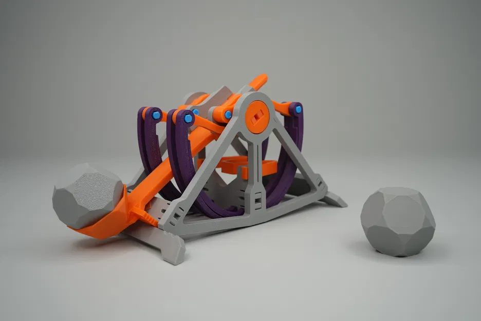 Catapult (mẫu snap-fit) in 3D - Image 2