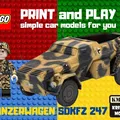 Mô Hình LEGO Xe Bọc Thép Panzerwagen Sd.Kfz. 247 - Thumbnail 1