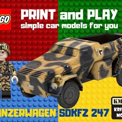 Mô Hình LEGO Xe Bọc Thép Panzerwagen Sd.Kfz. 247