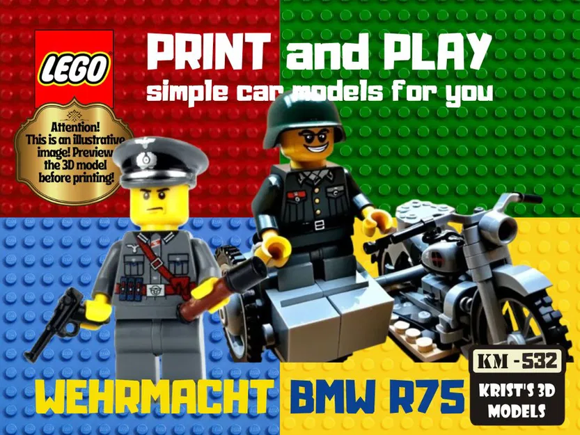 Mô Hình Xe Máy Quân Đội BEF Lego Tự Lắp Ráp - Image 1