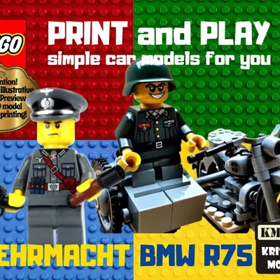 Mô Hình Xe Máy Quân Đội BEF Lego Tự Lắp Ráp