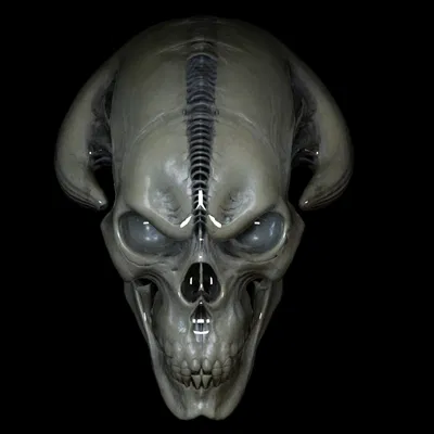 Đầu Lâu Alien 3D - Mô Hình Đáng Sợ Cho Dân Khoa Học Viễn Tưởng
