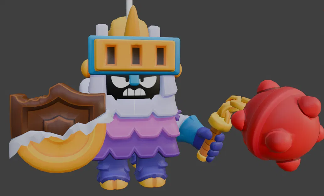 Mô Hình 3D Ash Piñata Brawl Stars - Bản In Sắc Nét - Image 2