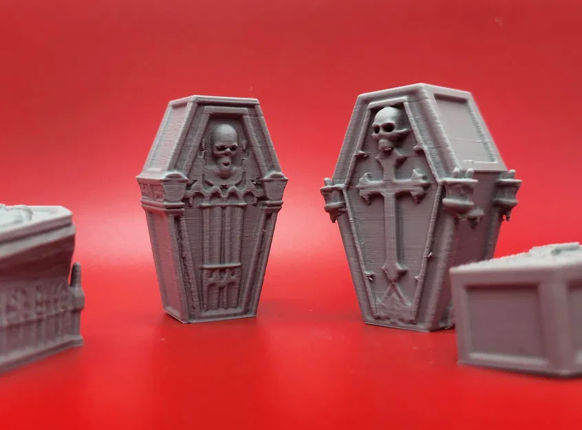 Mô Hình Quan Tài Ma Cà Rồng 4 Cái - Đồ Trang Trí & Phụ Kiện Game Nhập Vai - Image 1