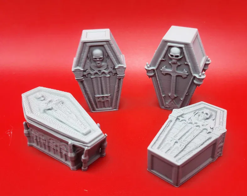 Mô Hình Quan Tài Ma Cà Rồng 4 Cái - Đồ Trang Trí & Phụ Kiện Game Nhập Vai - Image 2