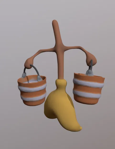 Cây Chổi Phép Thuật Disney Infinity Fantasia - Mô hình in 3D - Image 2