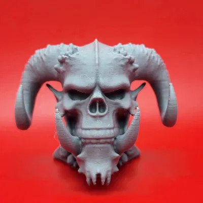 Đầu Quỷ Ogre Sừng Sắc - Mô Hình In 3D Trang Trí Độc Đáo