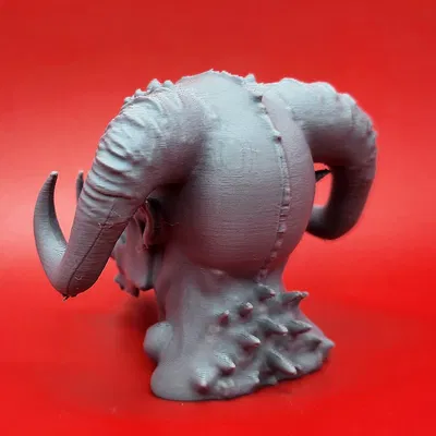 Đầu Quỷ Ogre Sừng Sắc - Mô Hình In 3D Trang Trí Độc Đáo