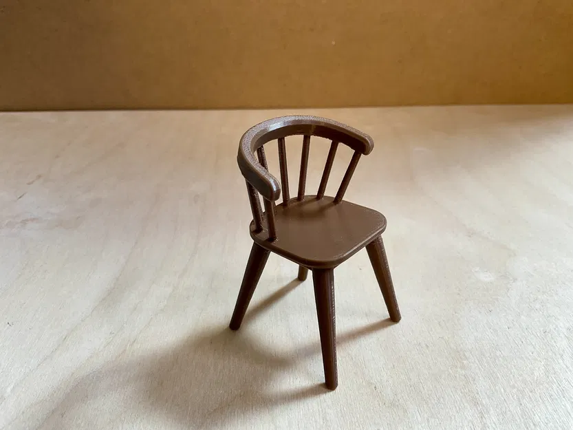 Bộ Bàn Ghế Cổ Điển Tỷ Lệ 1:12 Cho Nhà Búp Bê - Image 3