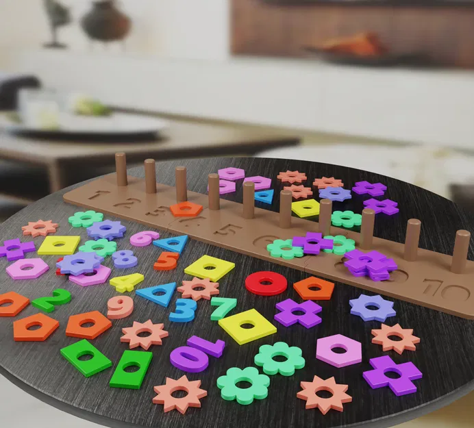 Puzzle Học Số & Hình Khối Cho Bé (Educational Number and Shape Puzzle) - Image 2