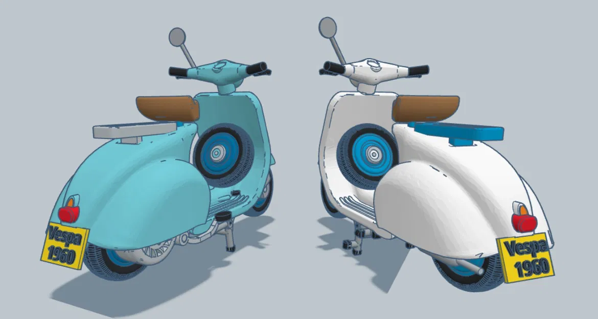 Mô Hình Xe Vespa 1960 Tái Hiện Cổ Điển Cho Người Yêu Xe - Image 19