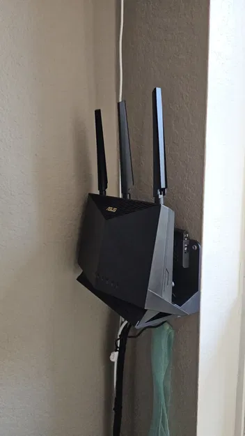 Giá treo tường router Asus RT-AX86U (kèm quản lý dây & ngăn SSD) - Image 2