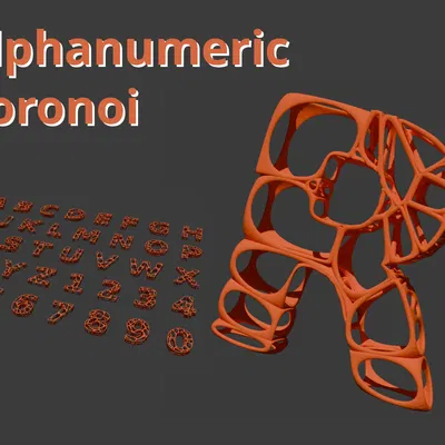 Alphanumeric Voronoi – Bộ chữ & số Voronoi in 3D